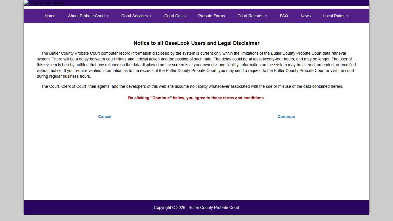 Butler County Probate Court - Record Search